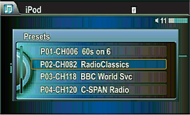 Store your favorite SiriusXM Satellite Radio channels with Honda Factory Radio Presets